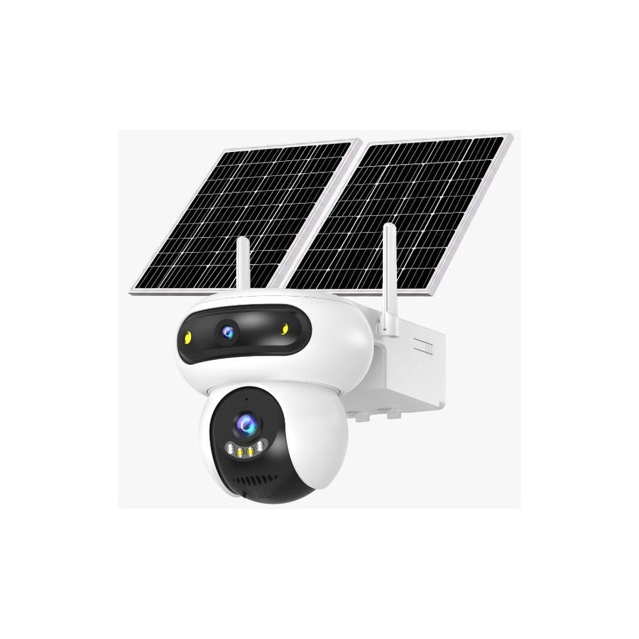 WiFi 2MP Battery Triple-Lens AOV Solar Camera
