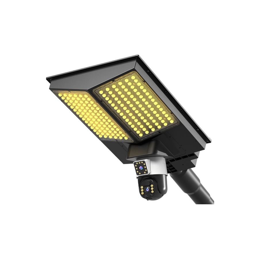 Solar street light camera for farm roads