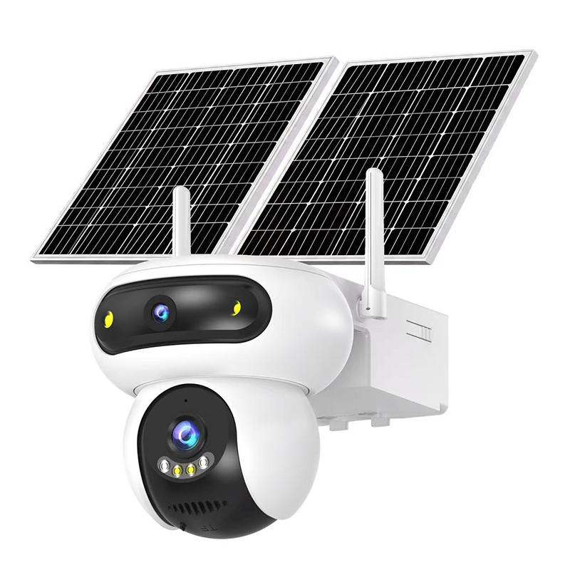 White solar PTZ camera